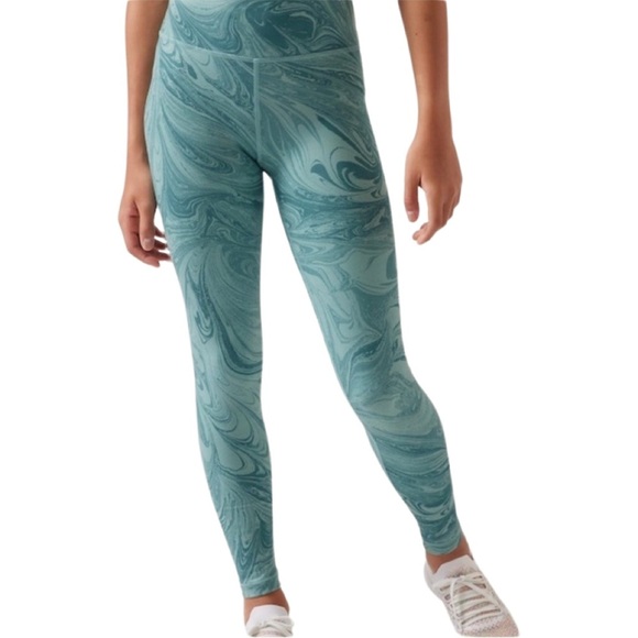 ATHLETA GIRL XL High Waist Printed Chit Chat Legging Tight Style# 982647-14 - Picture 2 of 13